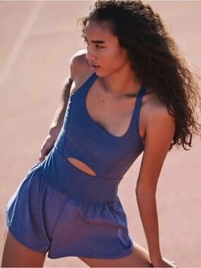 Free people blue runsie size small nwt